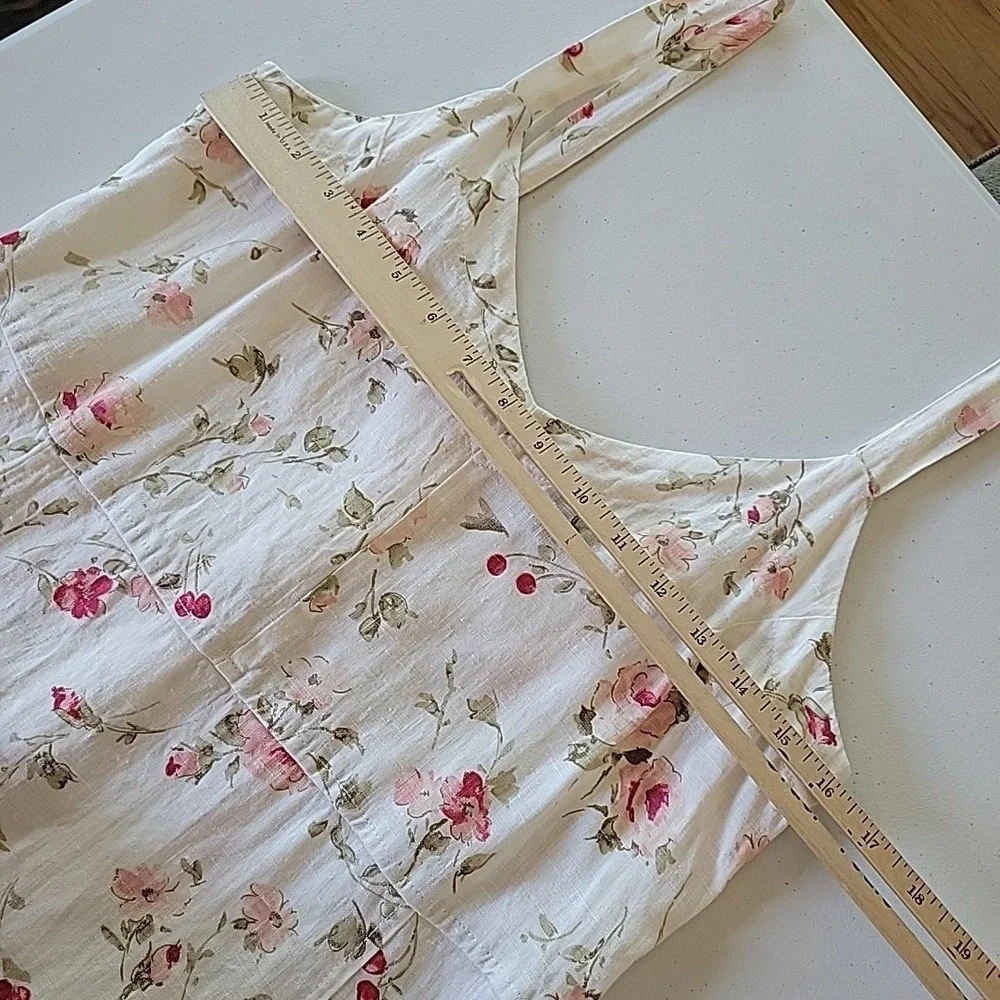 Cut Loose Midi‎ Dress Medium Sleeveless Beachy Boho Cottagecore Feminine Summer
